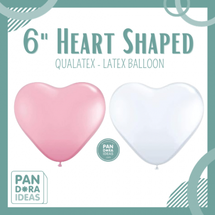 ECER 6" Heart Shaped Pink Latex Balloon | Balon Latex Bentuk Hati Pink
