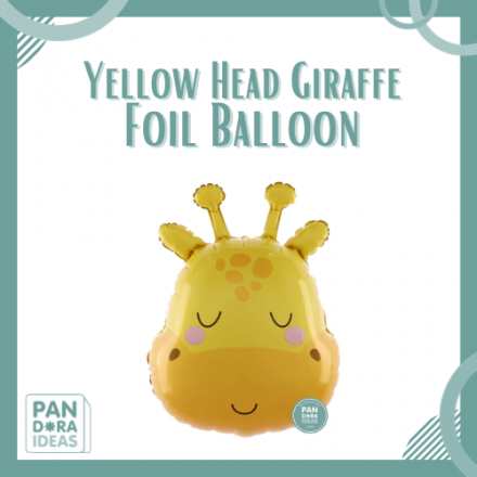Yellow Head Giraffe Foil Balloon | Balon Kepala Jerapah Kuning