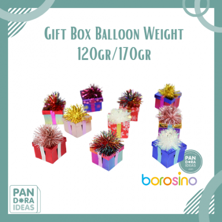 Gift Box Balloon Weight 170g | Pemberat Balon Bentuk Kotak Hadiah 170g