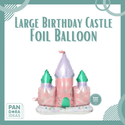 Large Birthday Castle Foil Balloon | Balon Foil Istana Besar